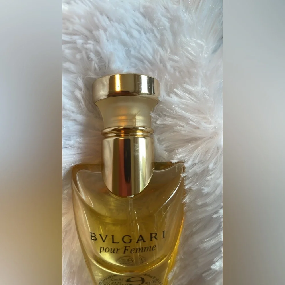 Bulgari Pour Femme Set with TWO Refills - Gold; Vintage Bottle; Gorgeous Scent!